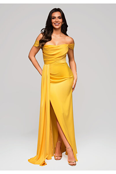 OMBRE Evening dress LA-OM-DLR188 - yellow