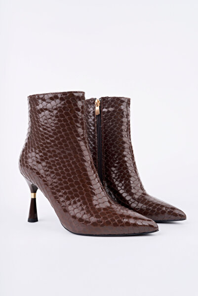 Women Lay-z Cizme cu toc pentru femei, model șarpe, piele lacuită, vârf ascuț...