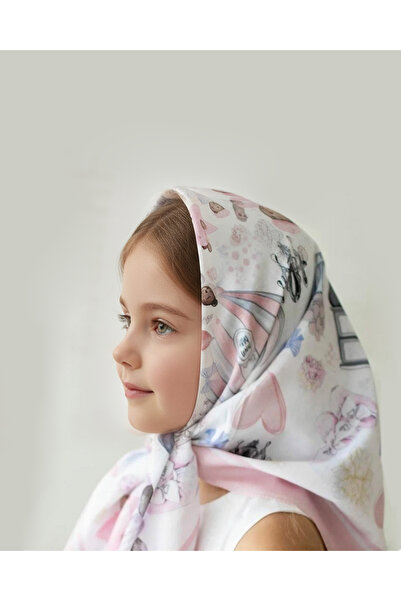 Mimiko %100 Pamuk Vual Kumaş Desenli Çocuk Bandana Fular 80x85