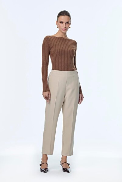 Zühre Buy Elastic Waist Cigarette Mink Pants P-0199
