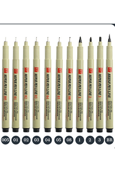 Choice مجموعة من 12 قطعة من أقلام تحديد المانجا وقلم إبرة وقلم خطاف فني مرسوم...