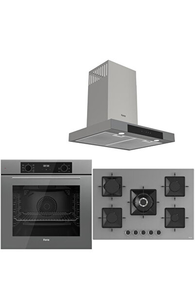 Ferre ICON PLUS 75 SERİSİ 3LÜ CAM ANKASTRE SET (QBL63CPR-SS038-D102)