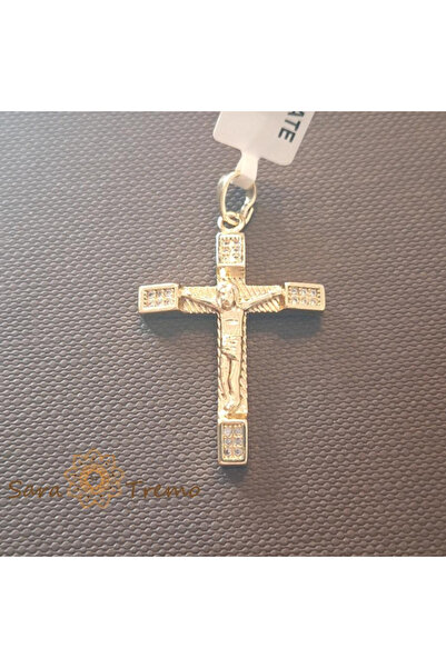 SaraTremo Gold-plated Cross Pendant - Heart Cross