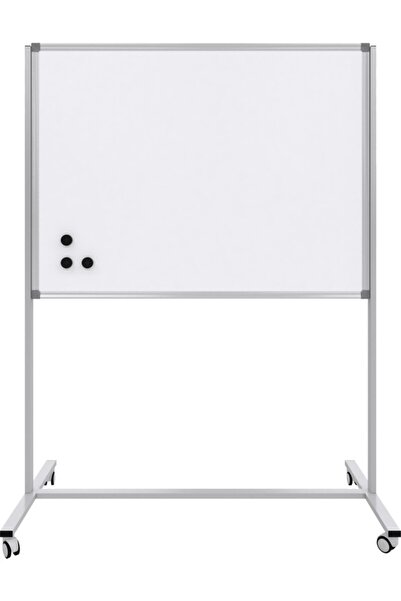 Panda 120X200 cm Mıknatıslı Yüzey Manyetik -Tekerlekli Ayaklı Yazı Tahtası SA...