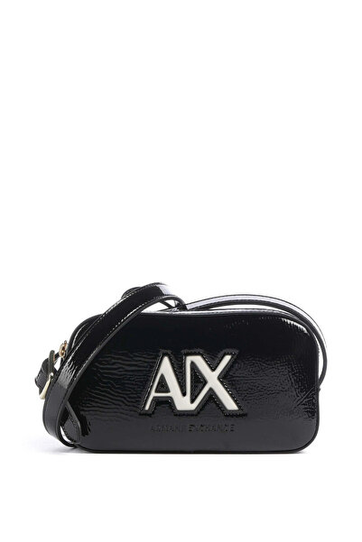 Armani Exchange Women's Adjustable Shoulder Strap Logo Embossed Black Handbag Xw001593 Af17122-Uc001