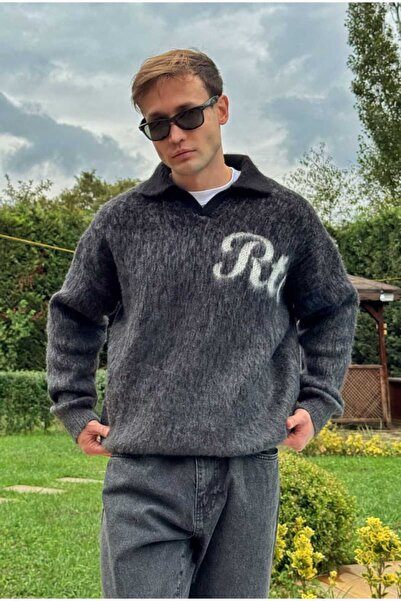 serline Polo Neck Rtr Printed Oversized Premium Sweater