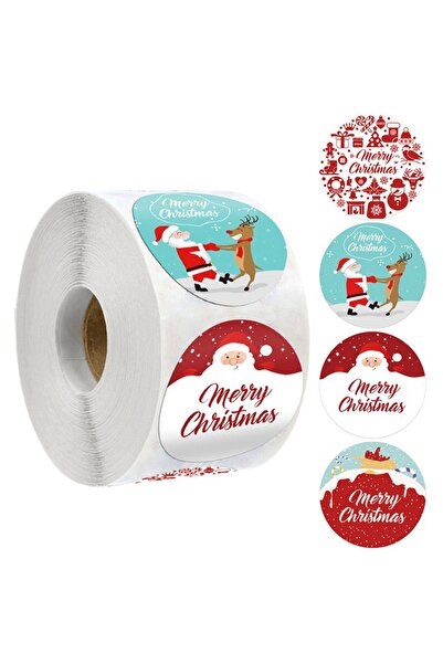 Choice5 H0145-500pcs 500pcs Rose Gold Merry Christmas Stickers 1 inch Self-ad...