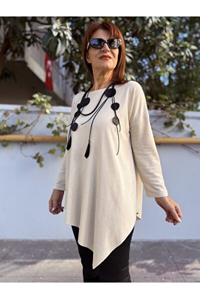 DenizEge Round Neck Knitwear Ecru