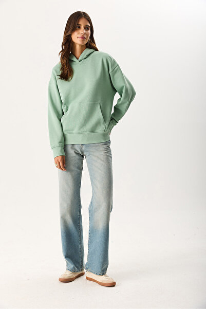 VENA Women's Hooded Basic Hoodie Sweatshirt 100% Cotton - Ada Tea