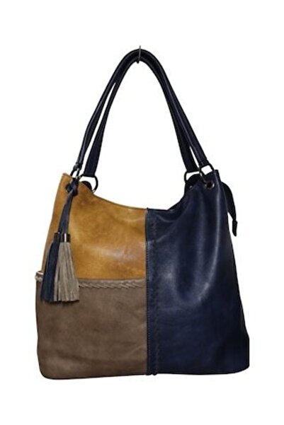 OEM Elegant City R 4234 navy - Women's Casual Faux Leather Multicolor Handbag with Tassels