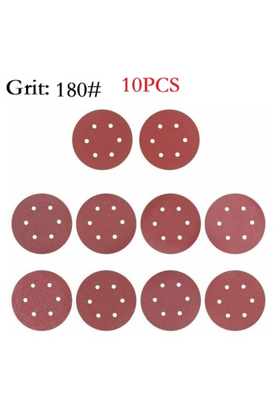 Choice5 ورق صنفرة 180 حبيبة، 9 بوصات، 225 مم، ورق صنفرة بستة ثقوب، حبيبات من ...