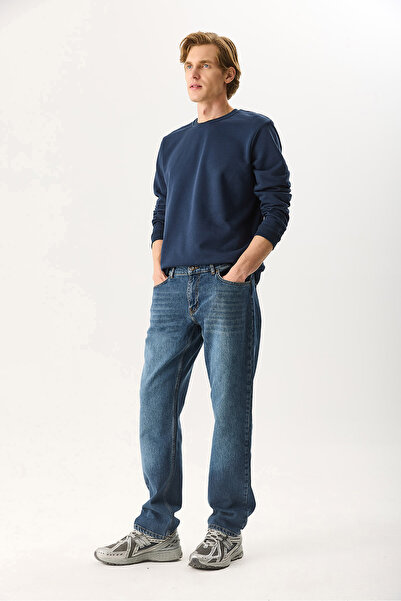 VENA Men's Kalimnos Dark Blue Comfort Fit Jean Pants - Dark Blue