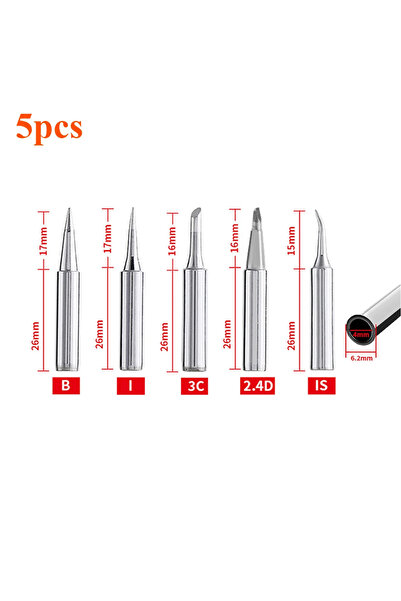 choice2 5PCS 5Pcs/Set 900m-T-I 900M-T-B Welding Tool Lead-Free Soldering Iron...