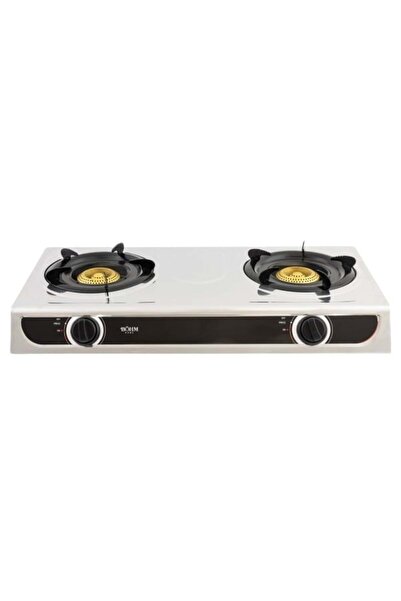 BÖHM BG-MG-002 C Chrome 2-Burner Gas Hob with Electric Ignition