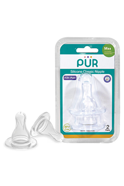 Pür PUR 3206 – SET TETINE SILICON CLASSIC – MARIME M, 3-6 LUNI, 2 BUC