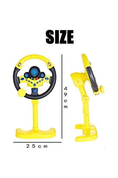 indiggo Kids Driving Simulator PRO interactive steering wheel – lights, sounds, 360° rotation, suction cup attachment