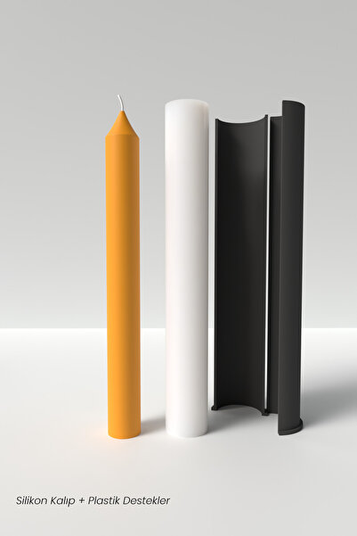 Cageartstudio Şamdanlık Mum Silikon Kalıp M8 -Uzun Mum Silikon Kalıp M8 , Mum...