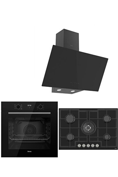 Ferre ICON PLUS 75 SERİSİ 3LÜ CAM ANKASTRE SET (QBL63CS-ED035-D077)