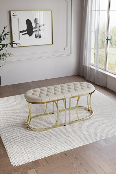 BY ORHAN GÜZEL SELENİT LÜKS PUF BENCH BANK 45*110