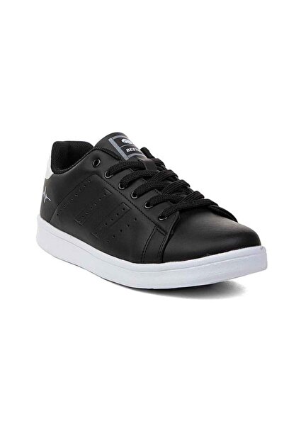 Best Of 041-26 Deri Anatomik Erkek Sneaker Siyah Beyaz 45-47