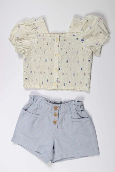 Gingersnaps Girls Striped Side-Pocket Shorts