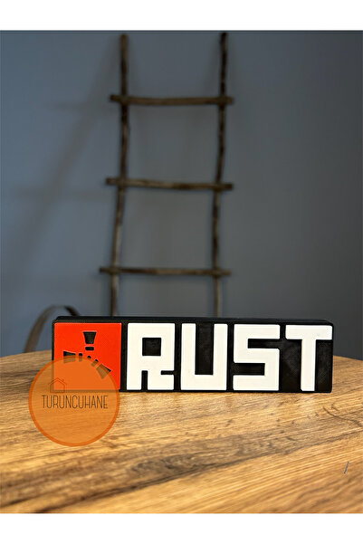 TURUNCUHANE Rust Logo Gamer Odası Masaüstü Dekor Figür Hediyelik Playstation ...