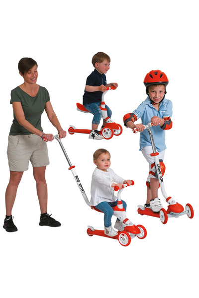 RCO 5 in 1 RCO Evolutionary Tricycle/Scooter, Red/White PC59