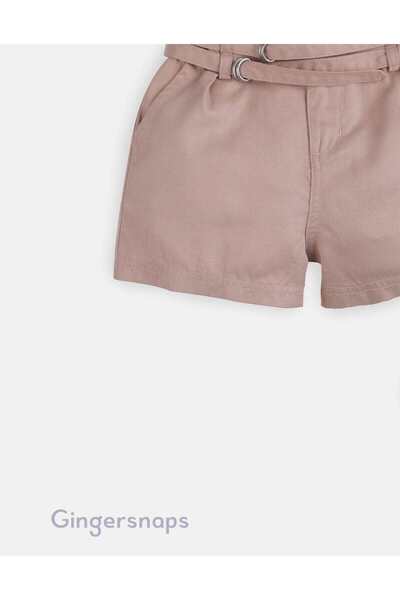 Gingersnaps Girls Solid Drawstring Shorts