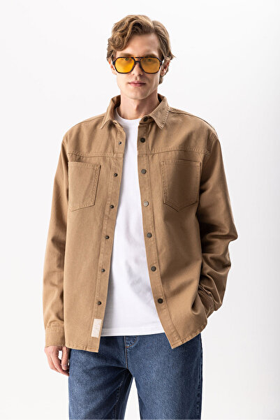 VENA Чоловіча сорочка Jason Oversize, кольорова, 100% бавовна - Camel