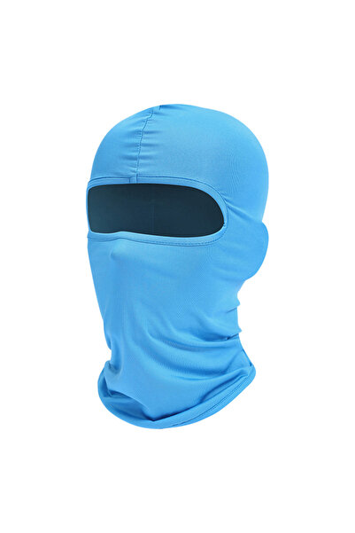 Choice قناع وجه للدراجات النارية قابل للتنفس باللون الأزرق من Lake Blue، خوذة...