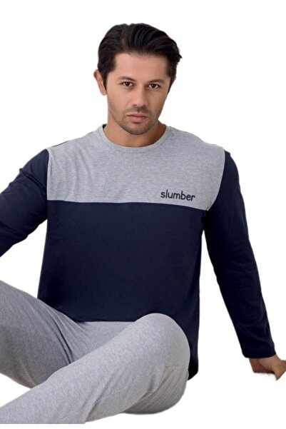 bipamuk The Vento Long Sleeve Single Jersey Fabric Men's Pajama Set M–2Xl