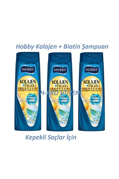 Hobby Collagen+Biotin Shampoo Specific for Thinning Hair 480 ml 3 Pieces