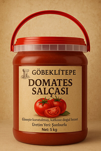 GÖBEKLİTEPE Yöresel Katkısız Ev Tipi Domates Salçası 5 Kg – Doğal Köy Lezzeti