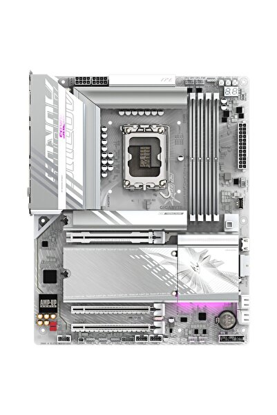 Gigabyte Z890 A ELITE WF7 ICE Motherboard, LGA1851, DDR5, BT, Wi‑Fi, ATX, White