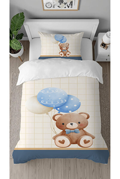GREENDECOR Teddy Bear Balloon Beige Toy Patterned Digital Printed Specially D...