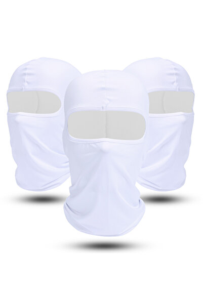 Choice6 قناع وجه كامل سريع الجفاف ، أبيض، مكون من 3 قطع، مناسب لخوذات سباق ال...