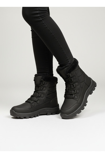 Runnix Shoes SNORA Termal Taban Kürklü Kadın Kar Botu, Su Geçirmez Kalın Taban Kışlık Outdoor Bot