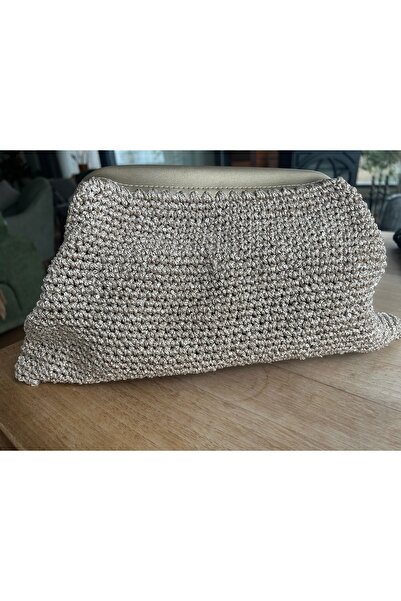SassyBags Burslu gold renk pullu çanta