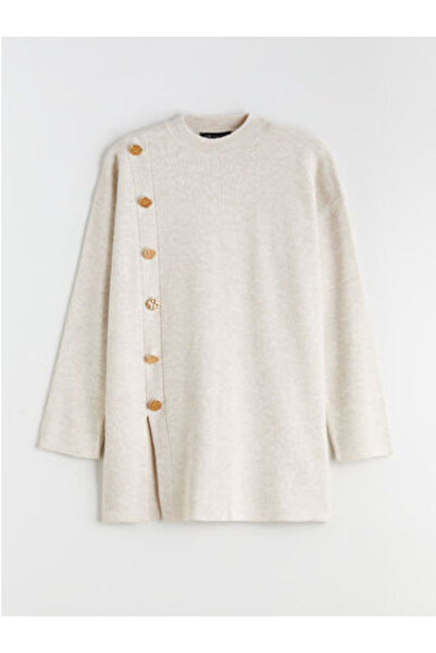 LC Waikiki LCW ModestKahverengi Bisiklet Yaka Kadın Triko Tunik