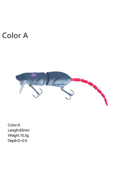 Choice طعم صيد فأر صناعي بلاستيكي بطول 15.5 سم، طعم سباحة، سمك بايك، سمك باس،...