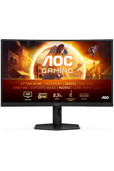 Aoc Monitor de gaming curbat, 27", VA, FHD, 280Hz
