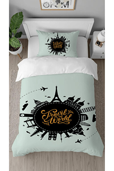 GREENDECOR World Travel Time to Travel Patterned Digital Printed Special Desi...