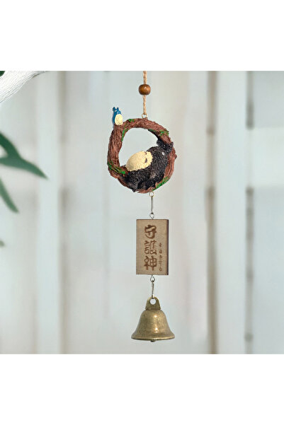Choice3 Left Resin Wind Chime Ornaments Totoro Wind Chime DIY Craft Gifts for...
