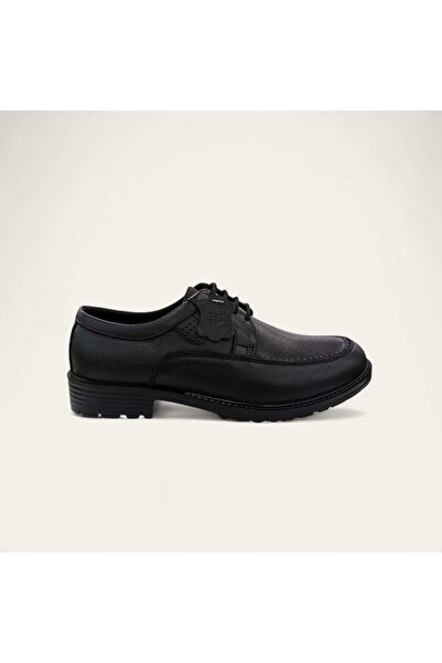 iskarpino Genuine Leather Black Men's Casual Oxford Shoes