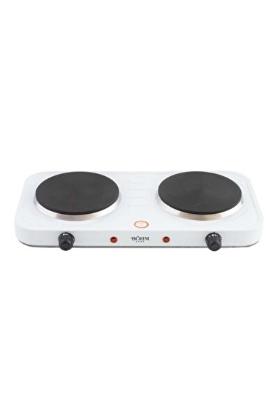 BÖHM BE-H-004 L-W Double Electric Hotplate, White