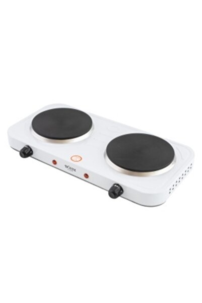 BÖHM BE-H-004 L-W Double Electric Hotplate, White