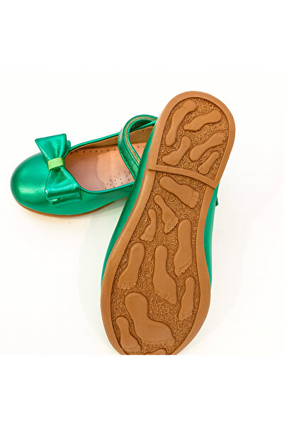 Lika Girl's Shiny Orthopedic Ballet Shoes Pine Green