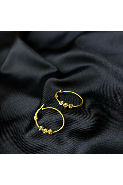 Arpaş 14 Ayar Dorika Daire Küpe