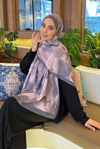 lamelif Flora Garden Desen Bambu Şal Gül