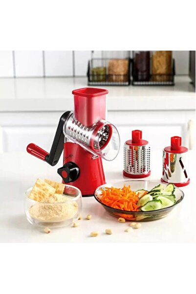 Kinghoff Ръчно ренде за зеленчуци и плодове, червено, 26.5x12.5x24см,